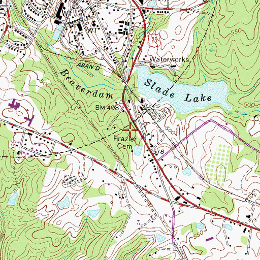 Topographic Map of Frazier Cemetery, SC