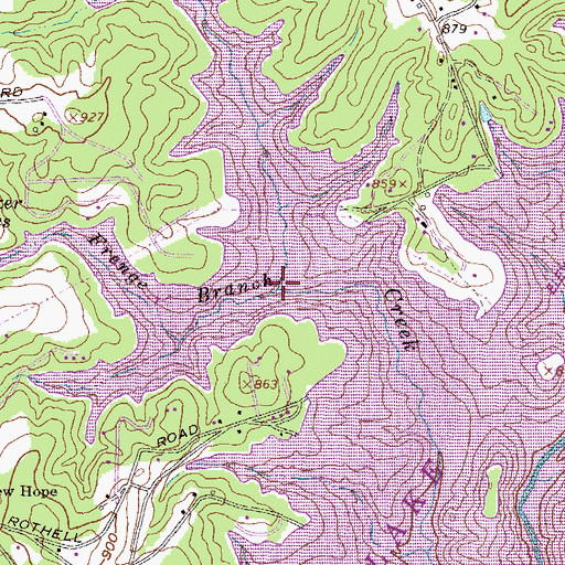 Topographic Map of Frenge Branch, SC