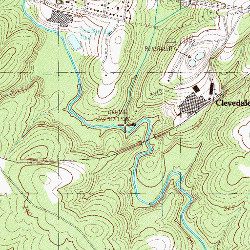 Topographic Map of Frey Creek, SC
