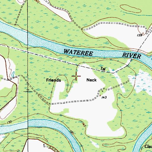 Topographic Map of Friends Neck, SC