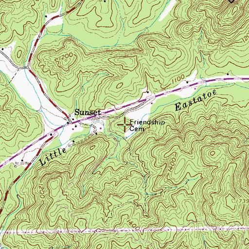 Topographic Map of Friendship Cemetery, SC