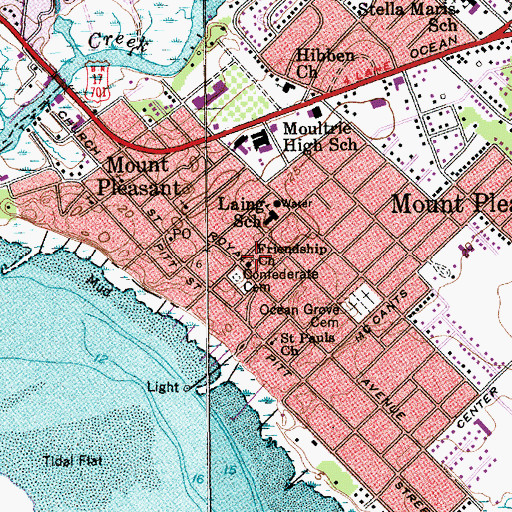 Topographic Map of Friendship African Methodist Episcopal Church, SC