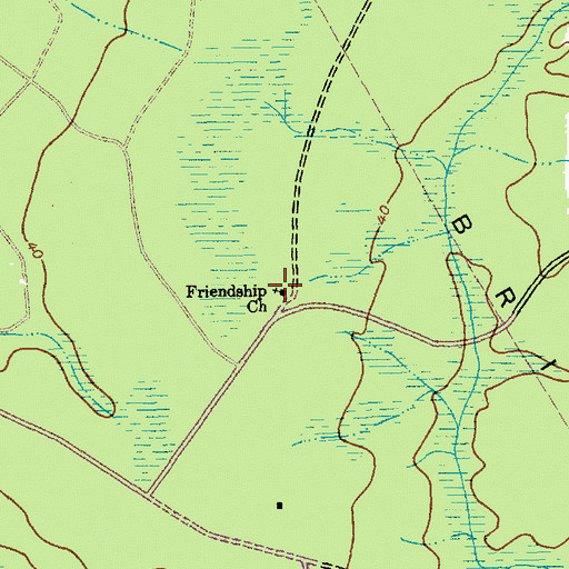 Topographic Map of Friendship Church, SC