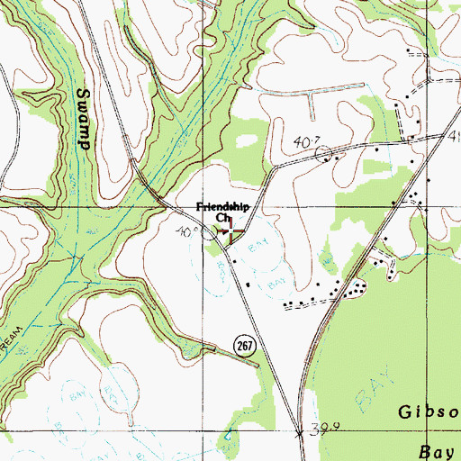 Topographic Map of Greater Friendship African Methodist Episcopal Church, SC