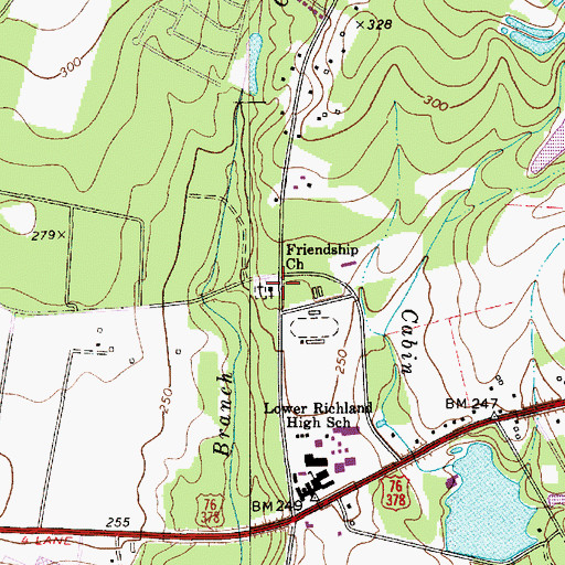 Topographic Map of Friendship Church, SC