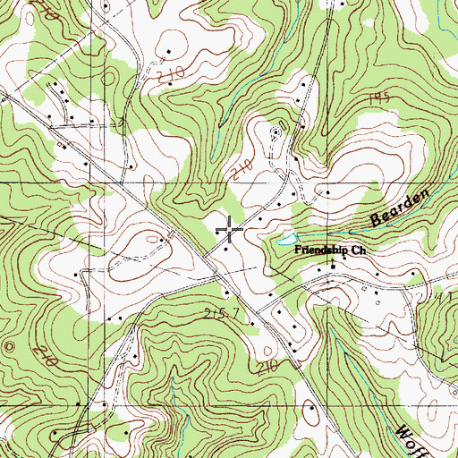 Topographic Map of Friendship School, SC