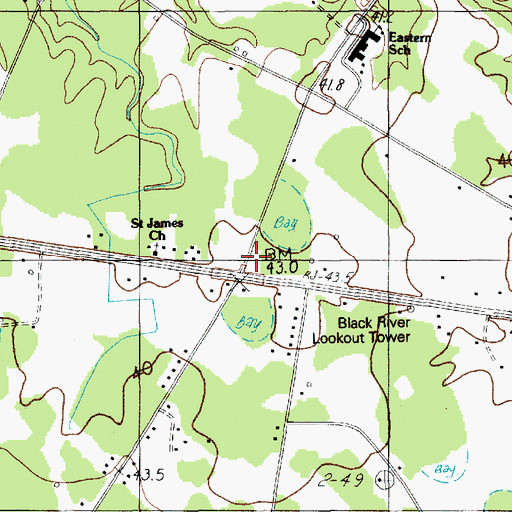 Topographic Map of Friersons Store, SC