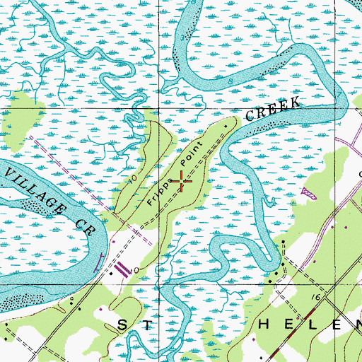 Topographic Map of Fripps Point, SC