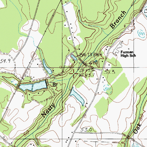 Topographic Map of Frisco Branch, SC