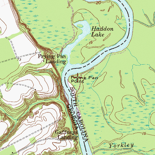 Topographic Map of Frying Pan Point, SC