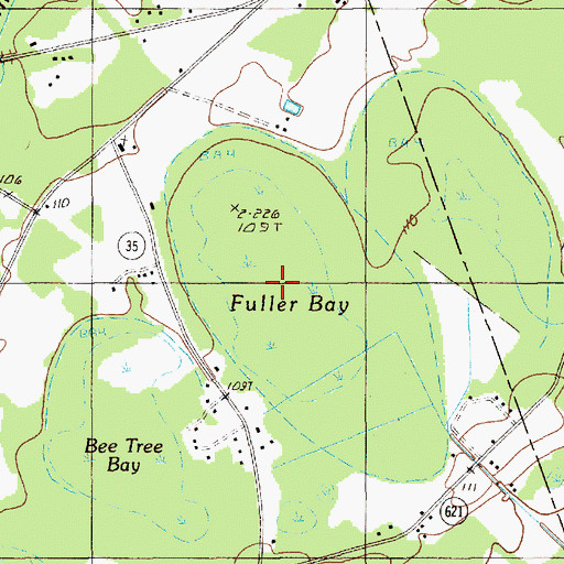 Topographic Map of Fuller Bay, SC
