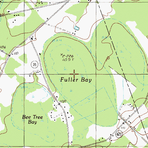 Topographic Map of Fuller Bay, SC