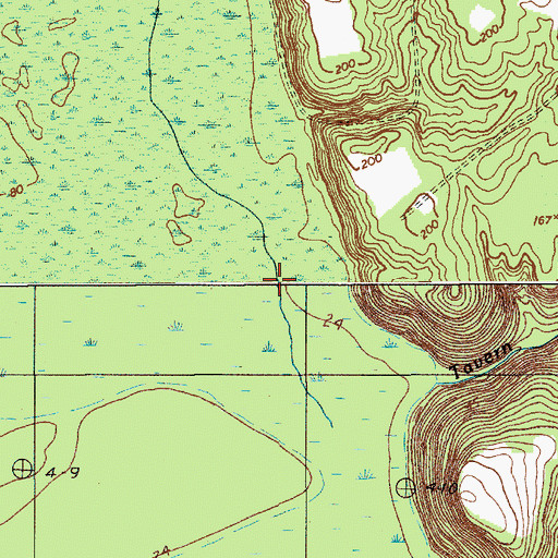 Topographic Map of Fullers Earth Creek, SC
