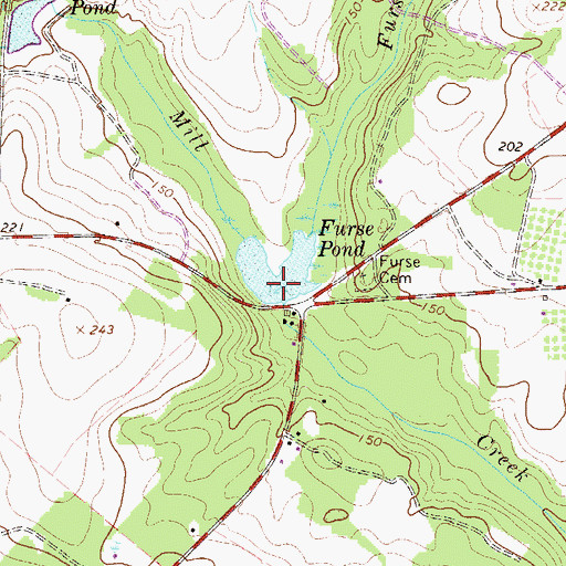 Topographic Map of Furse Pond, SC