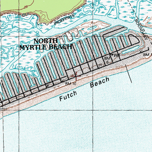 Topographic Map of Futch Beach, SC