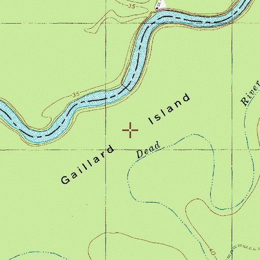 Topographic Map of Gaillard Island, SC