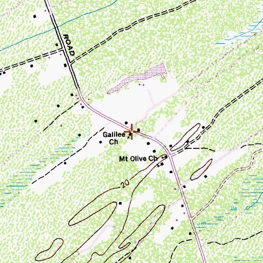 Topographic Map of Galilee Church, SC