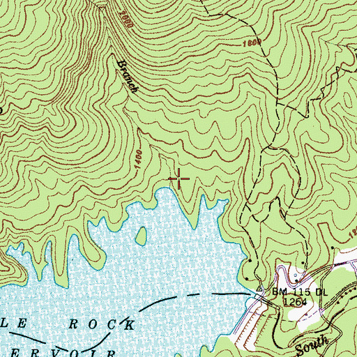 Topographic Map of Galloway Branch, SC