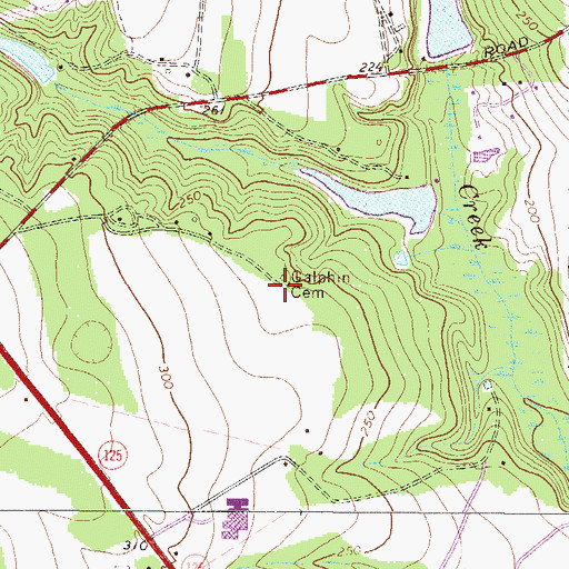 Topographic Map of Galphin Cemetery, SC