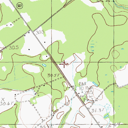 Topographic Map of Gamble Chapel, SC