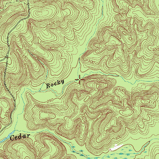 Topographic Map of Gar Creek, SC