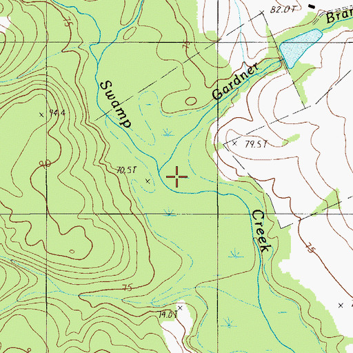 Topographic Map of Gardner Branch, SC