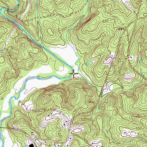 Topographic Map of Garner Branch, SC