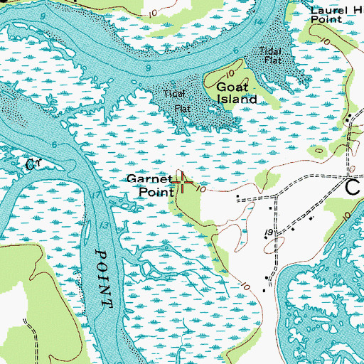 Topographic Map of Garnet Point, SC