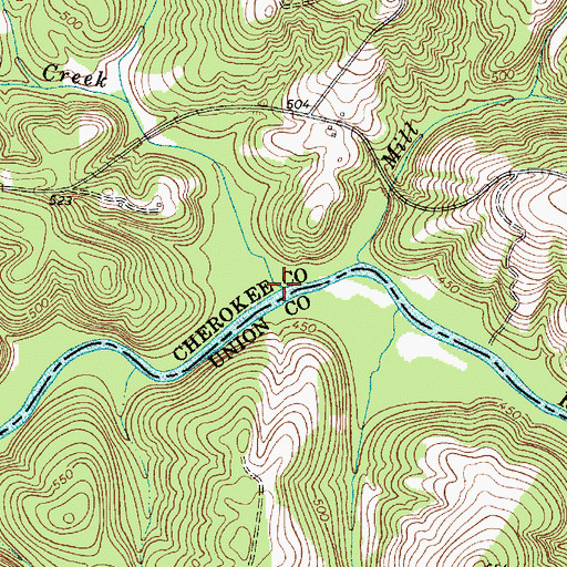 Topographic Map of Gault Creek, SC