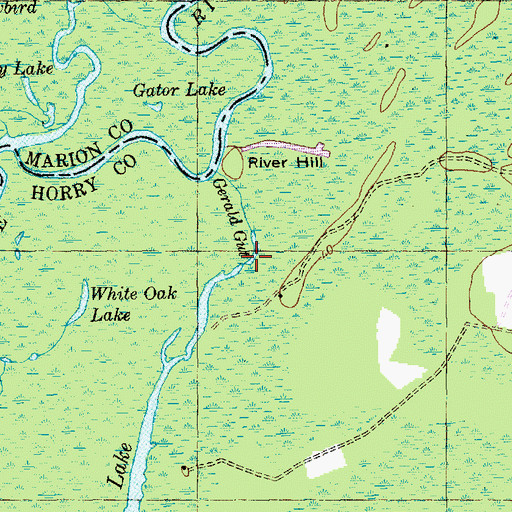 Topographic Map of Gerald Gut, SC