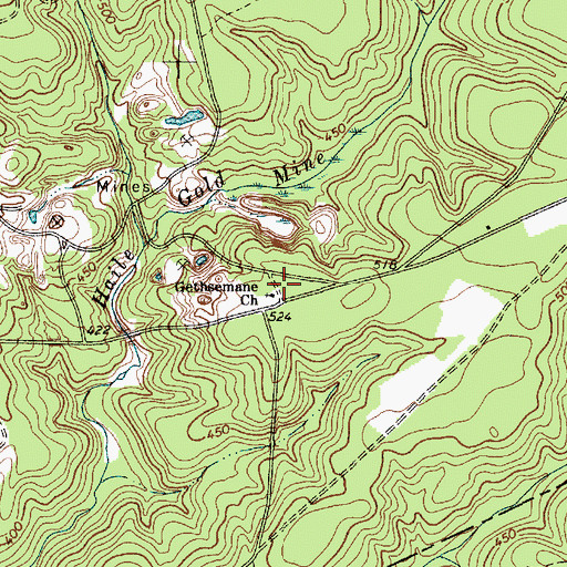 Topographic Map of Gethsemane Church, SC