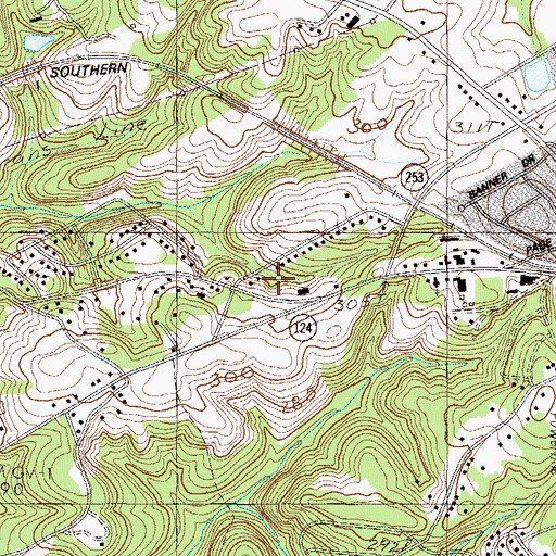 Topographic Map of Gethsemane Church, SC
