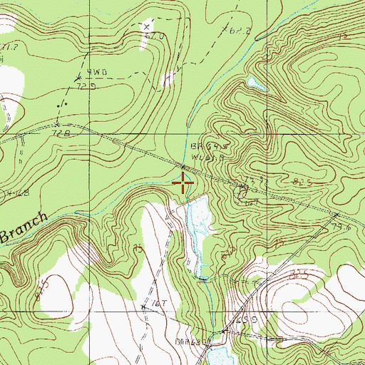 Topographic Map of Gibson Branch, SC