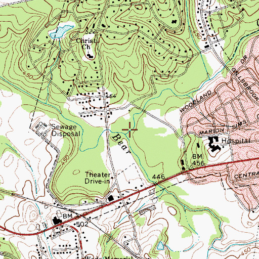 Topographic Map of Gills Creek, SC