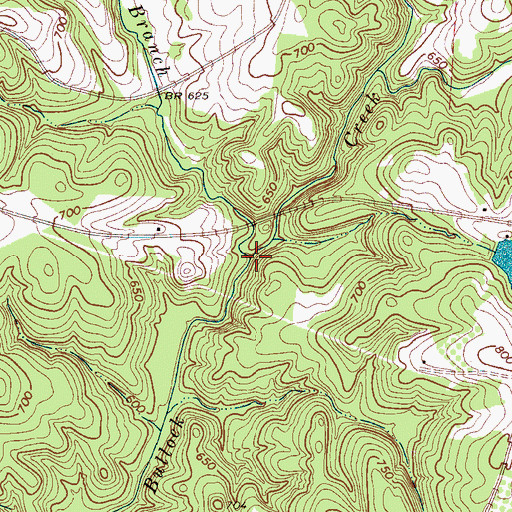Topographic Map of Gin Branch, SC