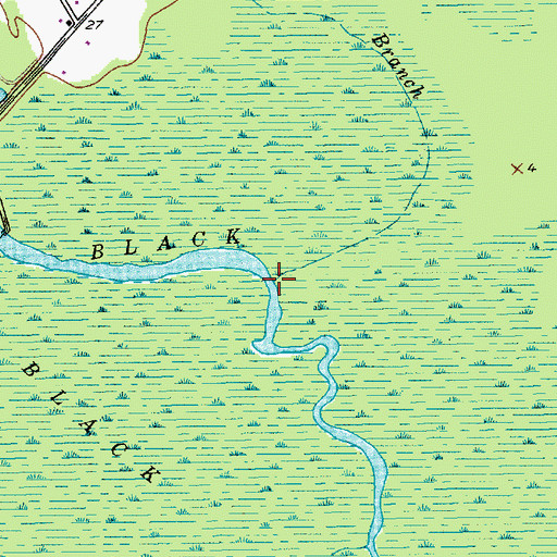 Topographic Map of Gin Branch, SC