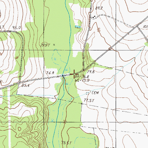 Topographic Map of Gissendanner Bridge, SC