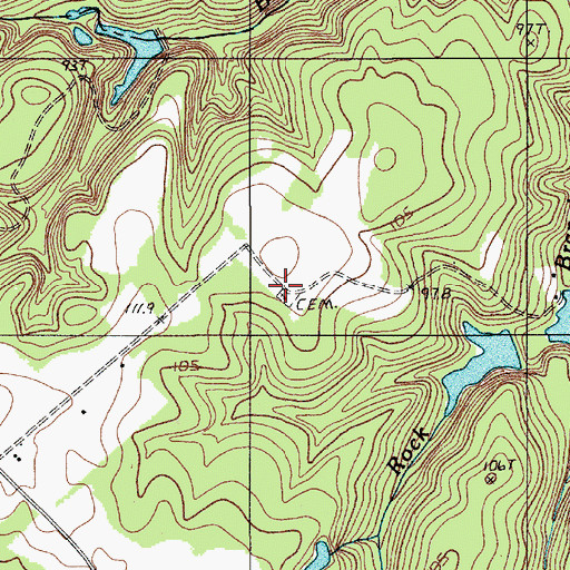 Topographic Map of Glovers Chapel, SC