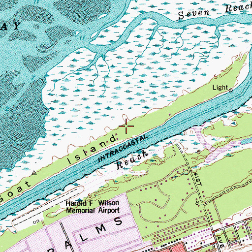 Topographic Map of Goat Island, SC