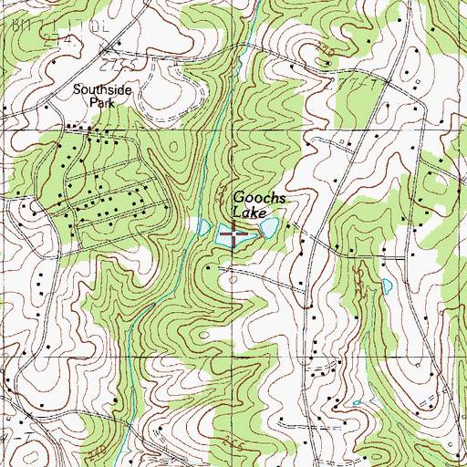 Topographic Map of Goochs Lake, SC