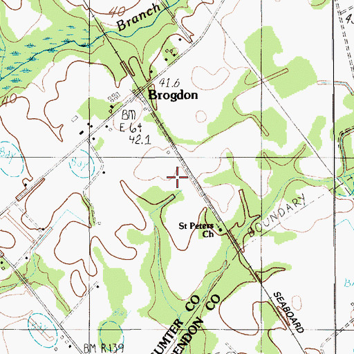 Topographic Map of Good Hope Church, SC