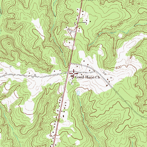 Topographic Map of Good Hope Church, SC