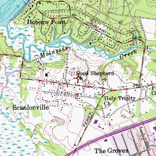 Topographic Map of Good Shepherd Church, SC