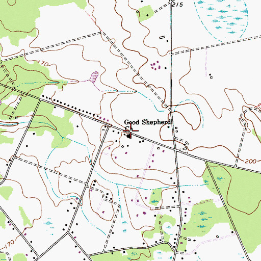 Topographic Map of Good Shepherd Church, SC