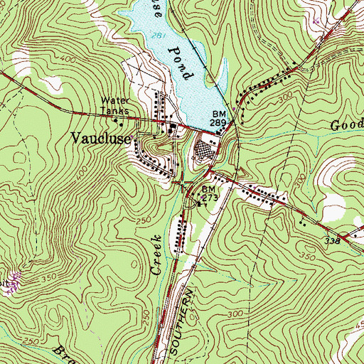 Topographic Map of Good Spring Branch, SC