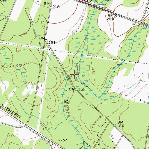 Topographic Map of Goose Branch, SC