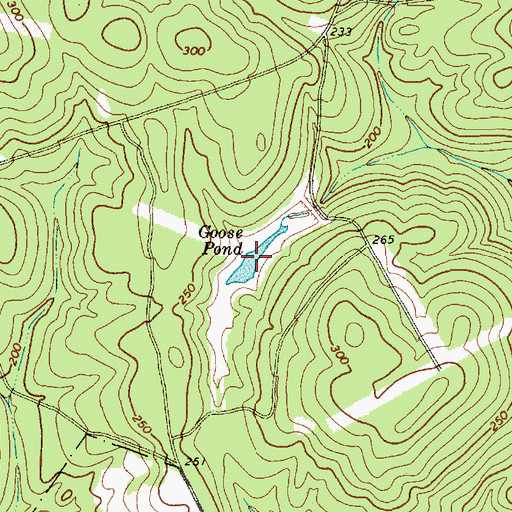 Topographic Map of Goose Pond, SC