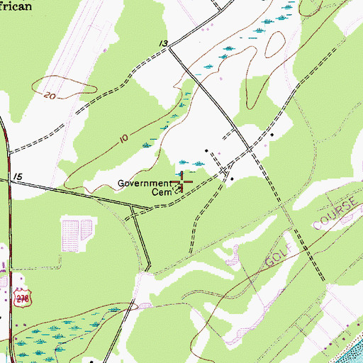 Topographic Map of Government Cemetery, SC