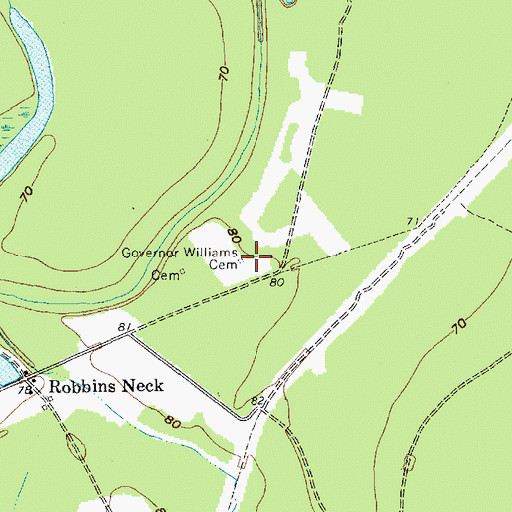 Topographic Map of Governor Williams Cemetery, SC