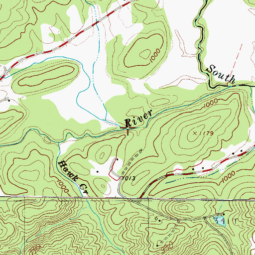 Topographic Map of Gowens Creek, SC